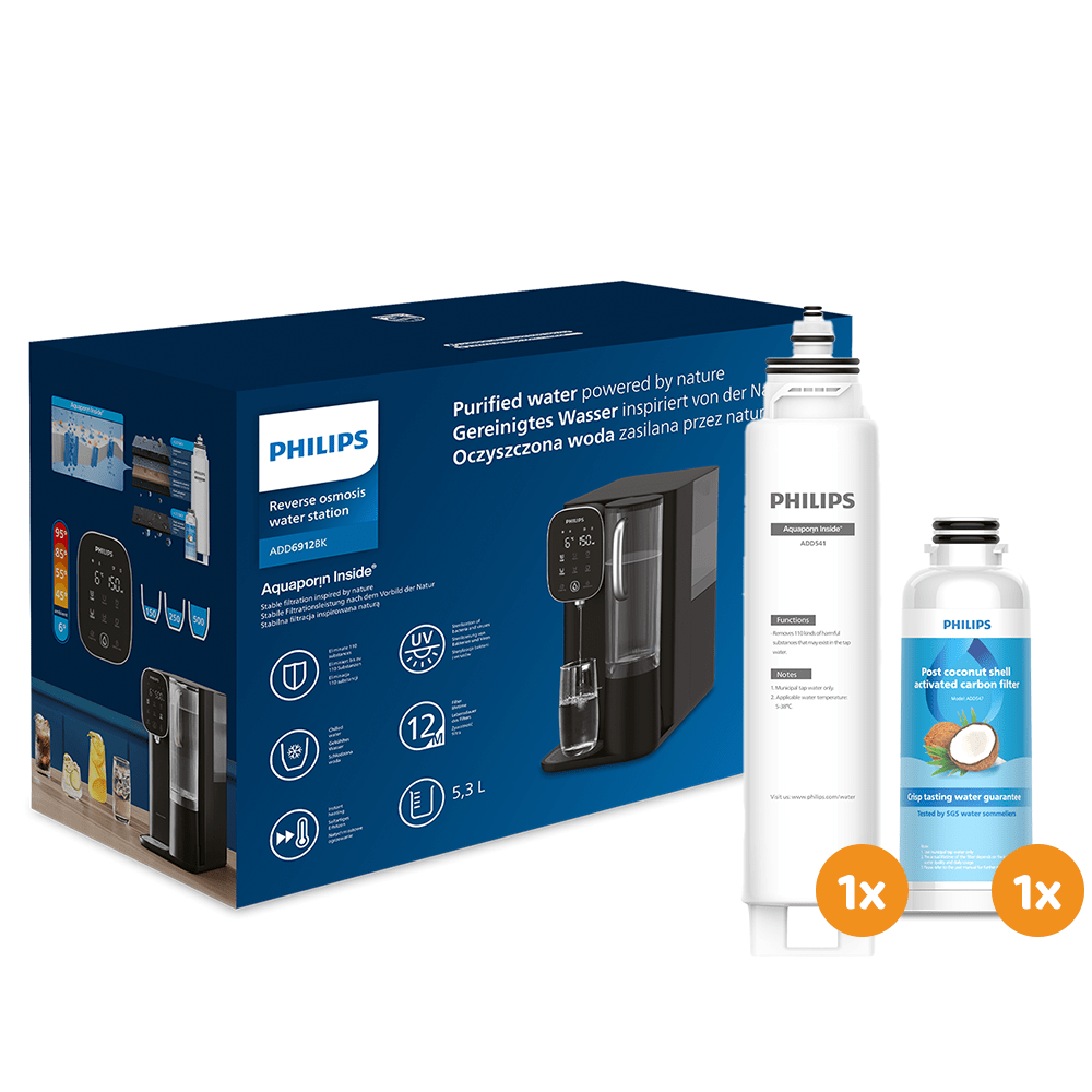 Philips Stazione dell'acqua calda + fredda ad osmosi inversa ADD6912BK (filtra PFAS)