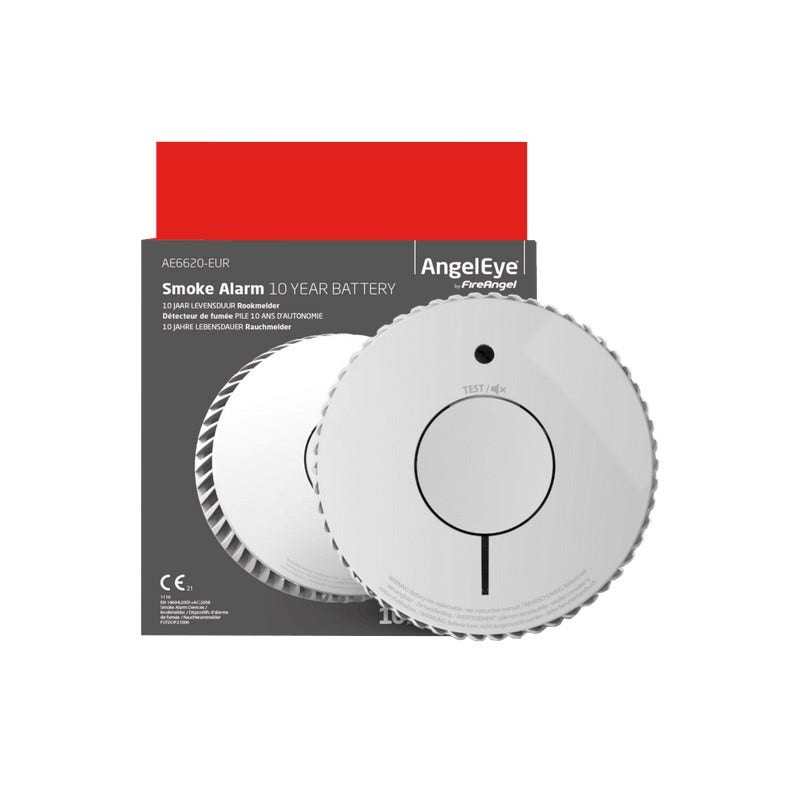 Rilevatore di Fumo AngelEye AE-6620-EUR con Batteria da 10 Anni