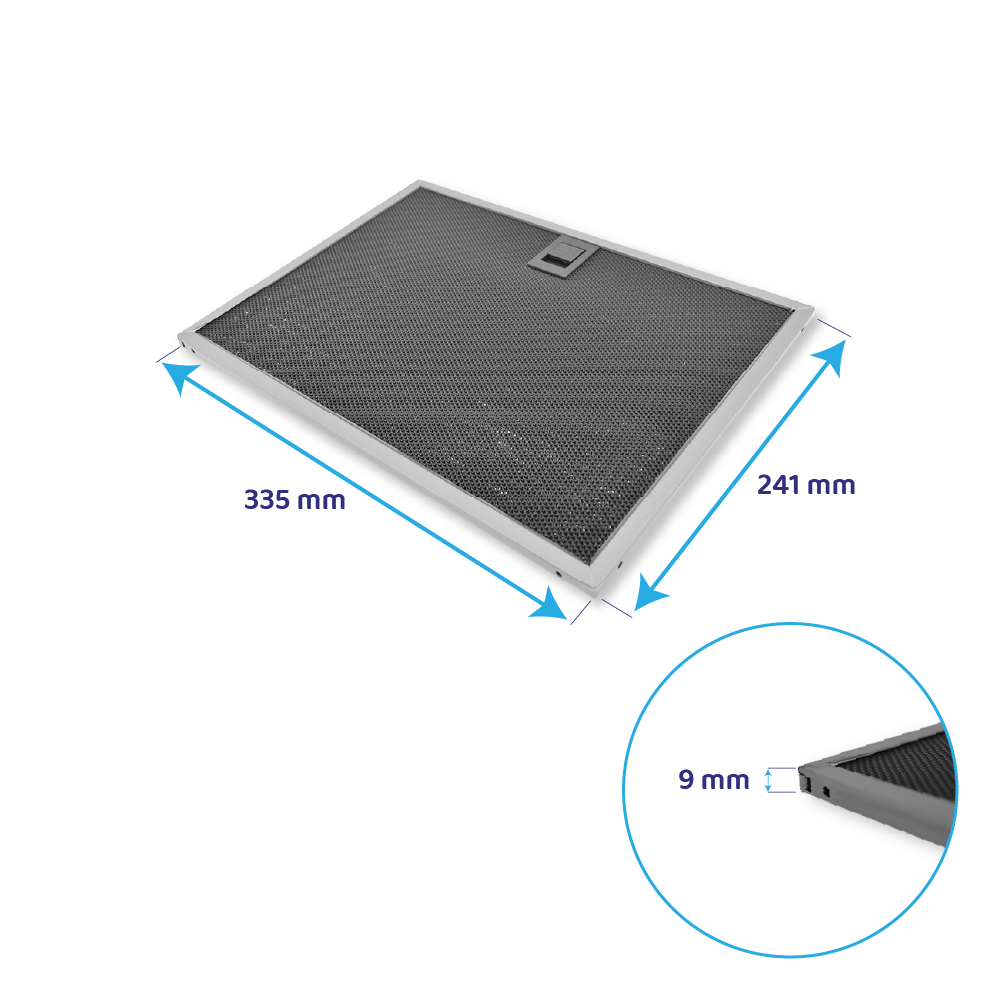 Blaupunkt Filtro metallico antigrasso 241x335mm compatibile con AFGASP / AFCGASP