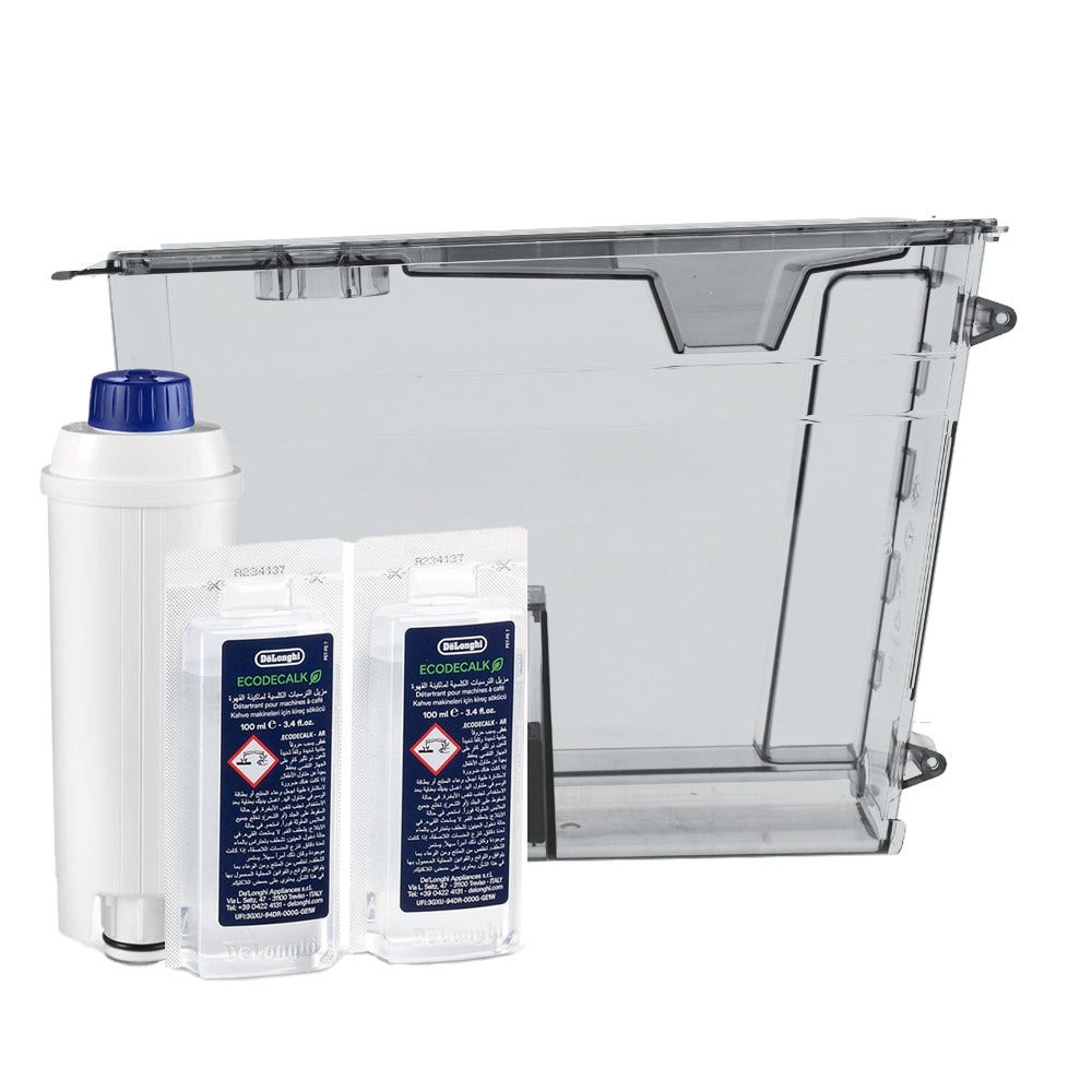 De'Longhi Kit manutenzione per macchina caffè Serbatoio per acqua + Filtro per acqua + Decalcificante