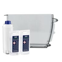 Kit manutenzione compatibile con De'Longhi - Serbatoio per acqua AS13200250 + Filtro acqua DLSC002 + Decalcificante DLSC200 (2x100ml)