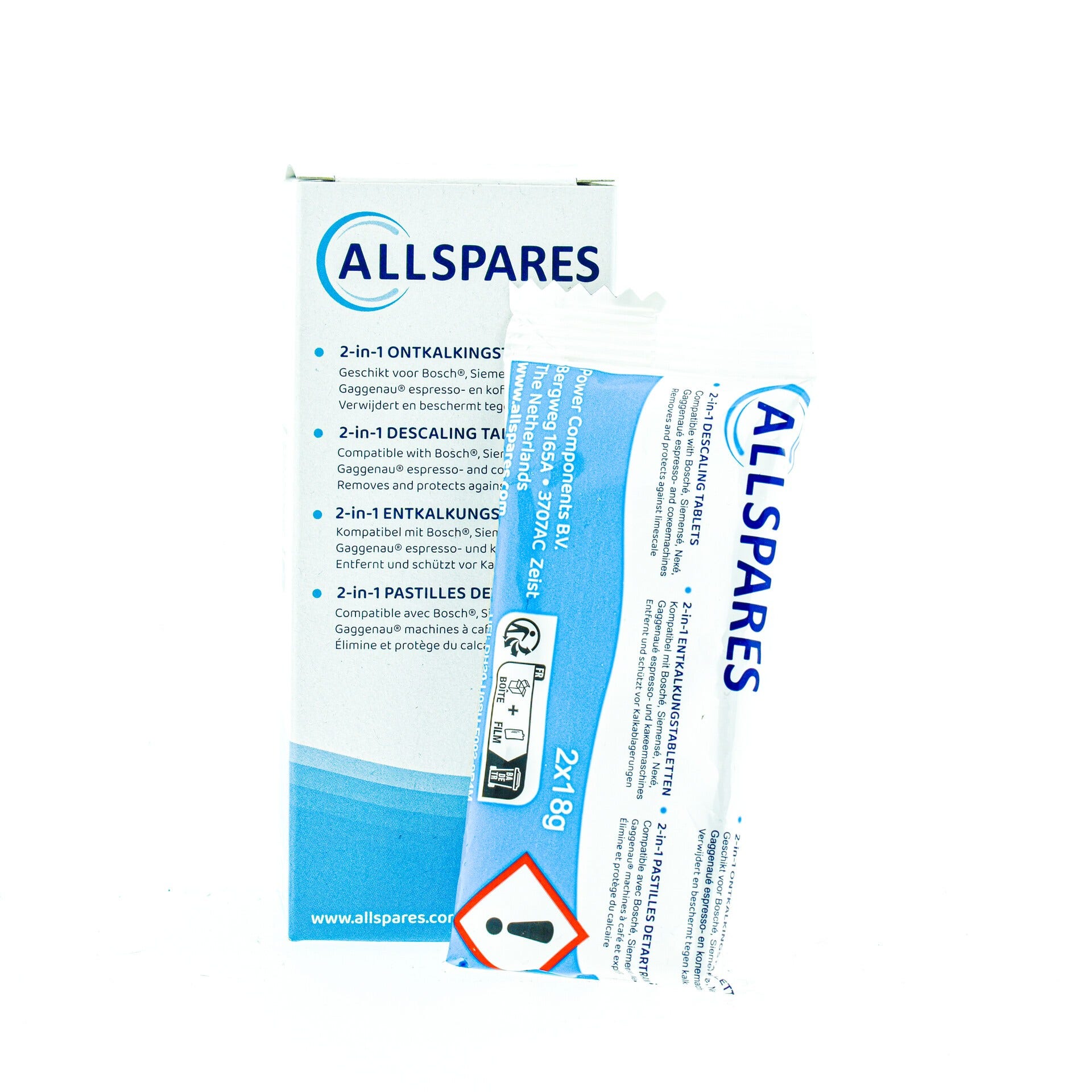 Pastiglie decalcificanti 2 in 1 (6x18gr) compatibili con Siemens EQ / 00311975 / TZ80002