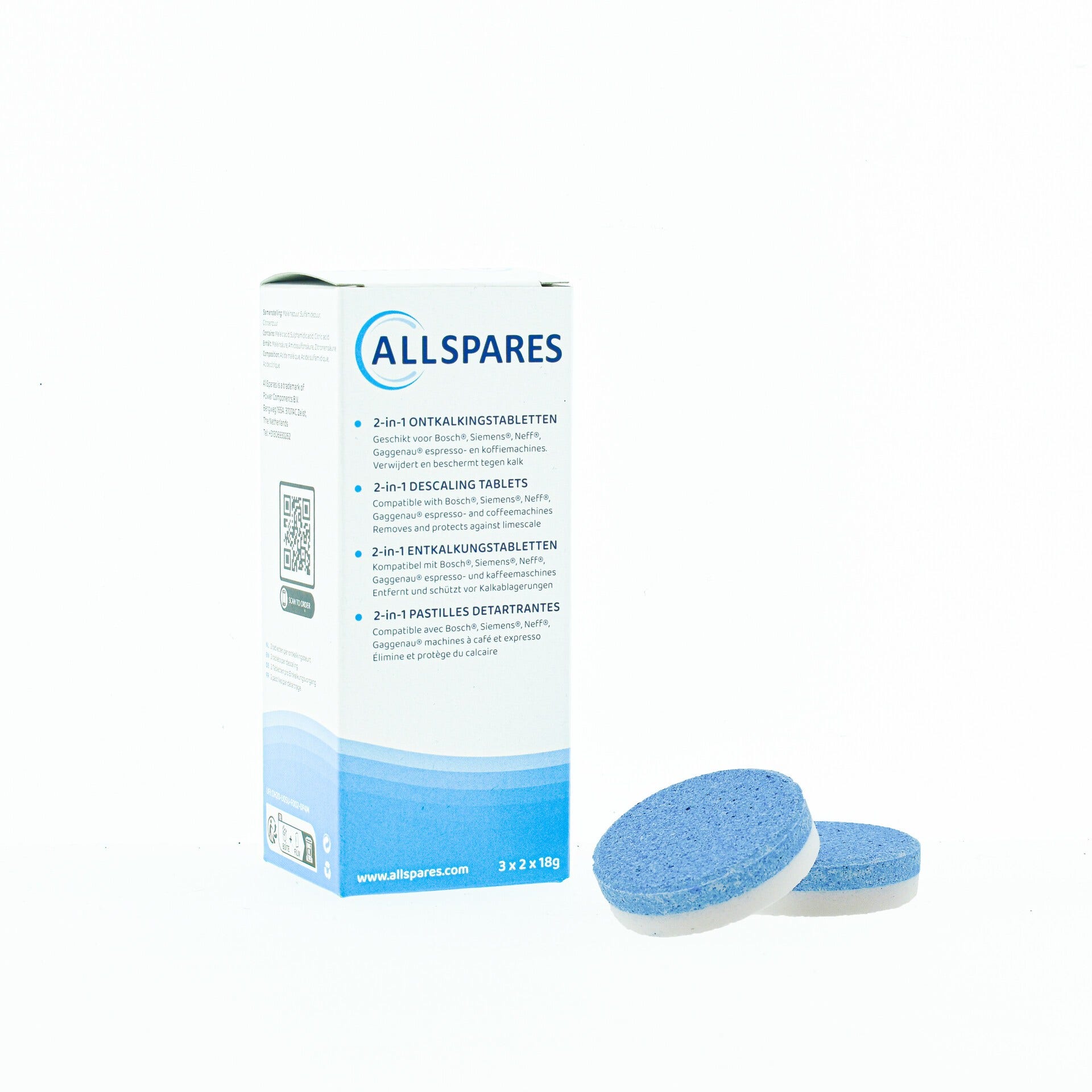 Pastiglie decalcificanti 2 in 1 (6x18gr) compatibili con Siemens EQ / 00311975 / TZ80002