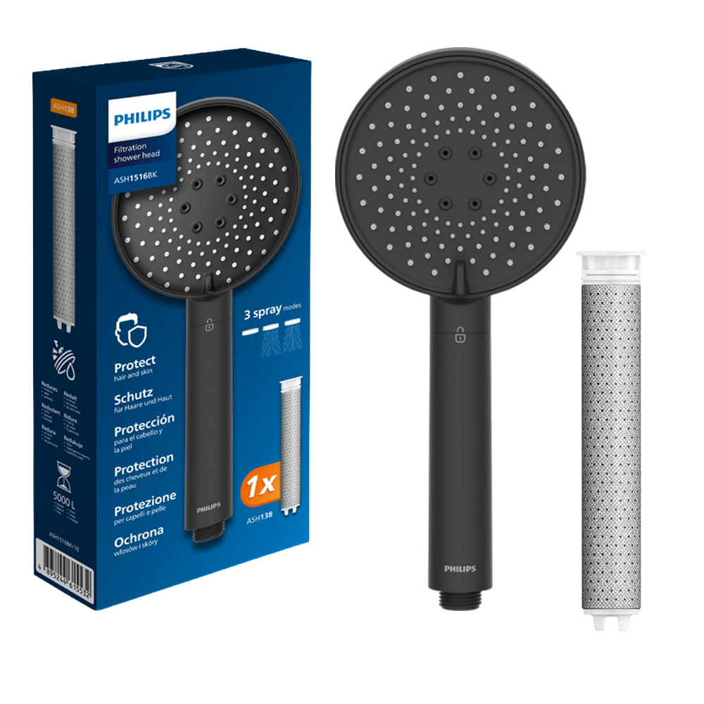 Philips Soffione Doccia con Filtro Nero ASH1516BK
