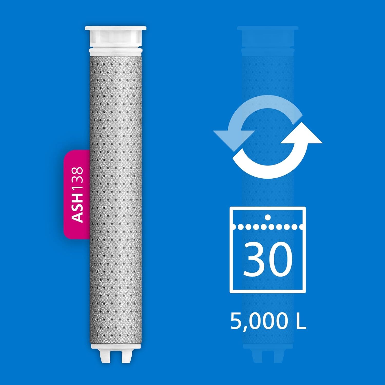 Philips Soffione Doccia con filtro nero ASH1516BK
