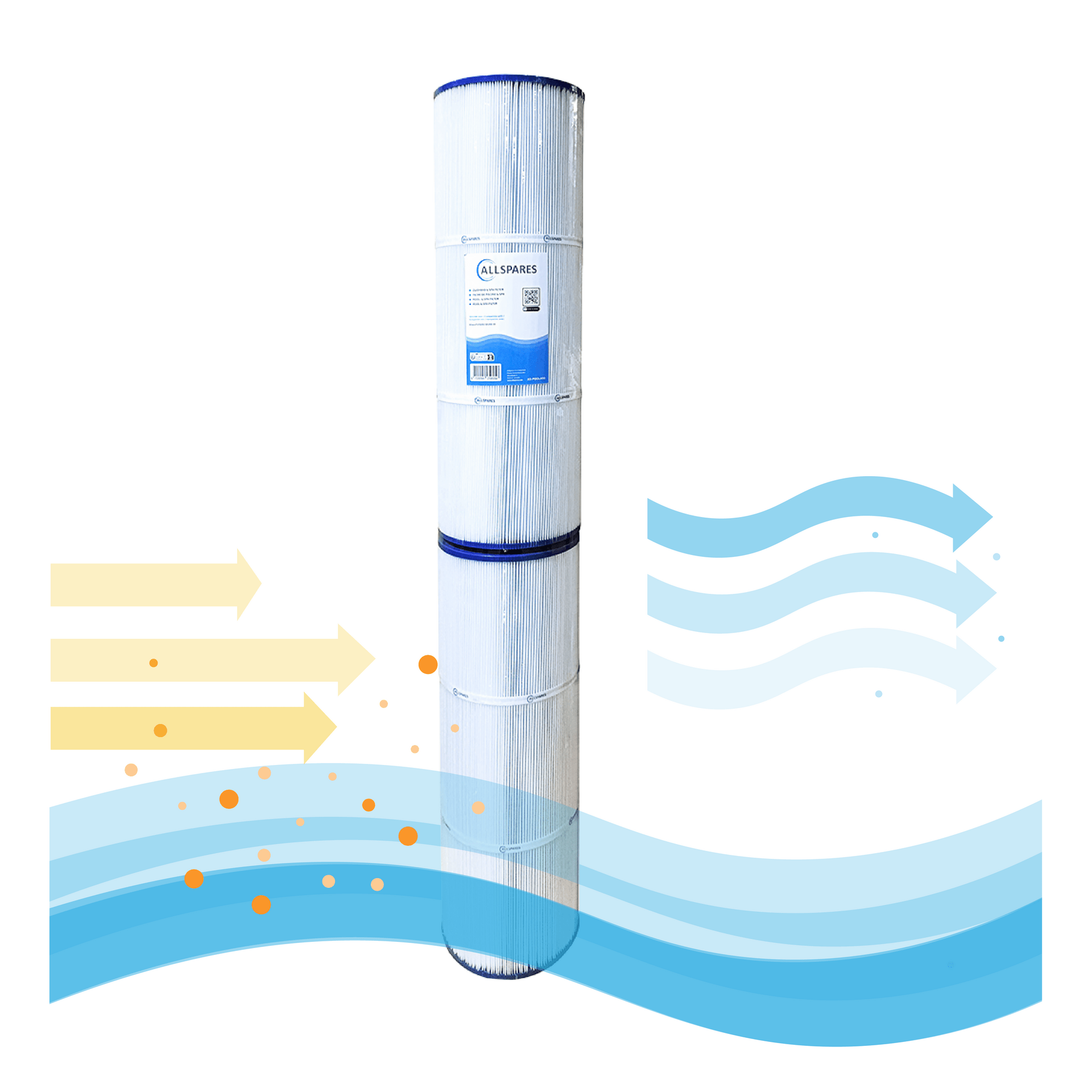 Filtro Piscina compatibile con Emaux CF200 / CF200-CE / 914100450 (2x 544mm)