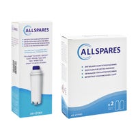 Kit manutenzione per macchina caffè compatibile con De'Longhi Filtro per acqua + Decalcificante (2x100ml)