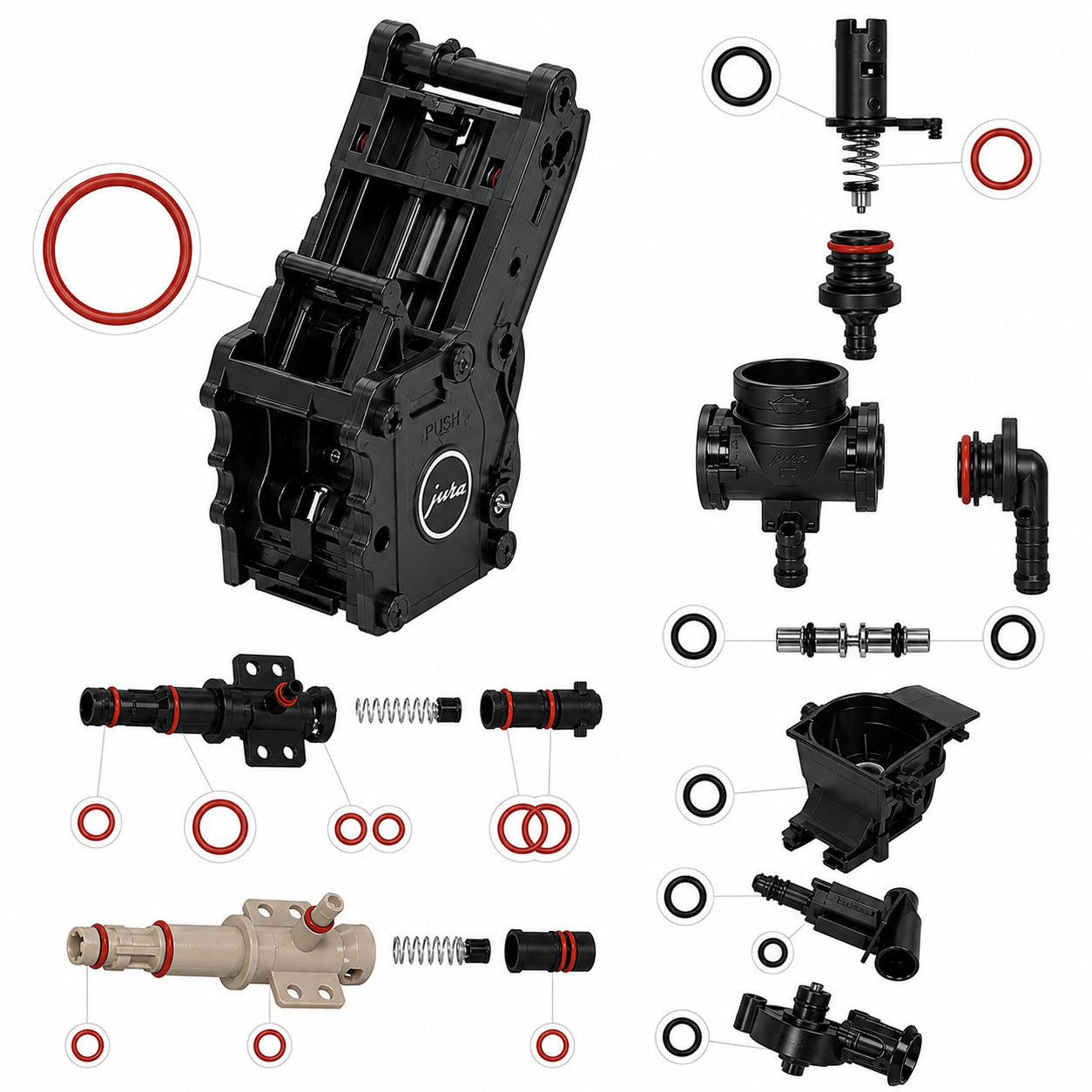 Kit guarnizioni O-ring per macchine da caffè Jura
