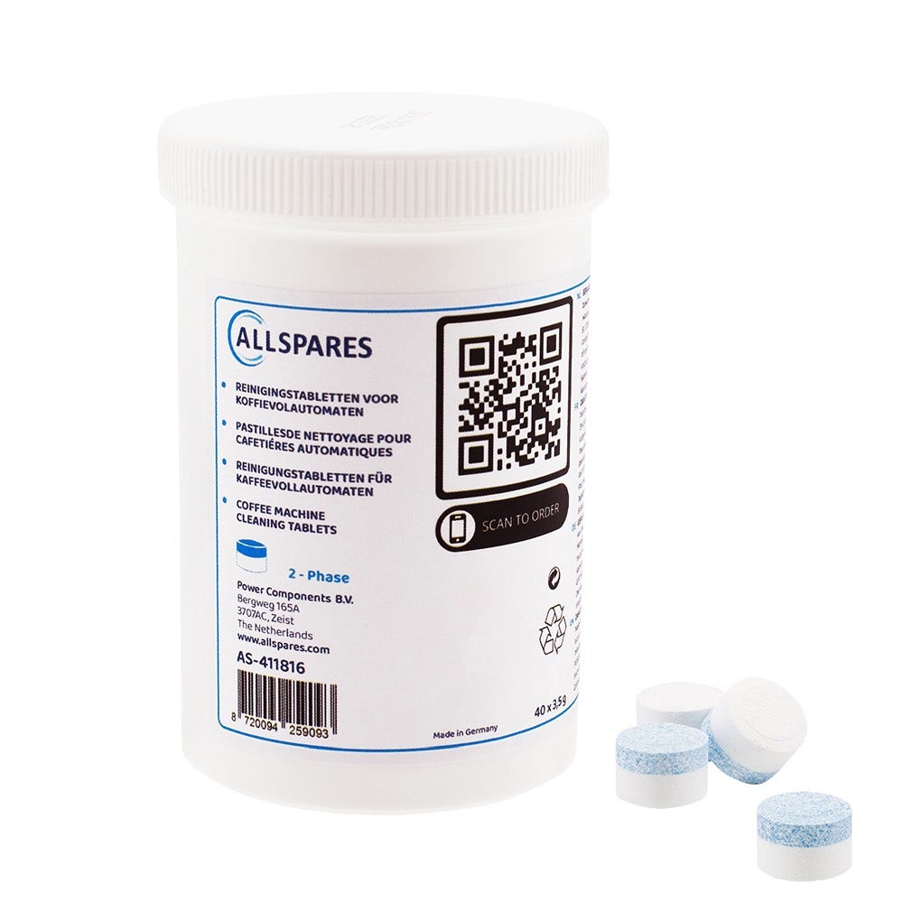 Compresse per la pulizia 2 in 1 AllSpares compatibili con Jura 62535 (40 pezzi)