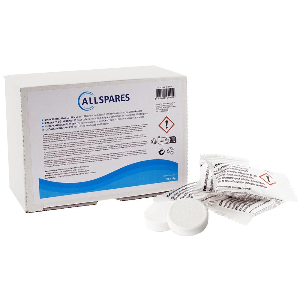 Compresse per la decalcificazione AllSpares compatibili con Neff 311864 / 311556 / 00312454 (30 pz.)