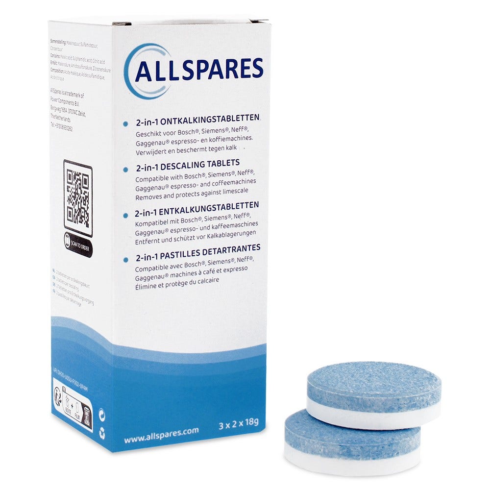 Kit manutenzione compatibile con Neff VeroSeries - Pastiglie per la pulizia + Pastiglie decalcificanti + Filtro acqua