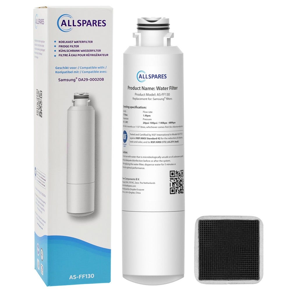 Set di ricambio filtro aria frigorifero + filtro acqua compatibile con Samsung