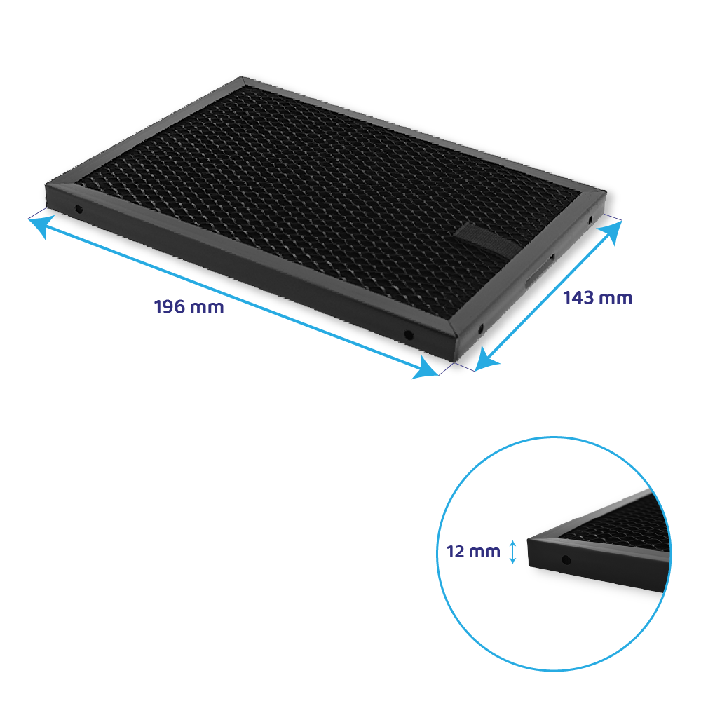 Filtro ai carboni attivi rigenerabile compatibile con AEG 140237131010