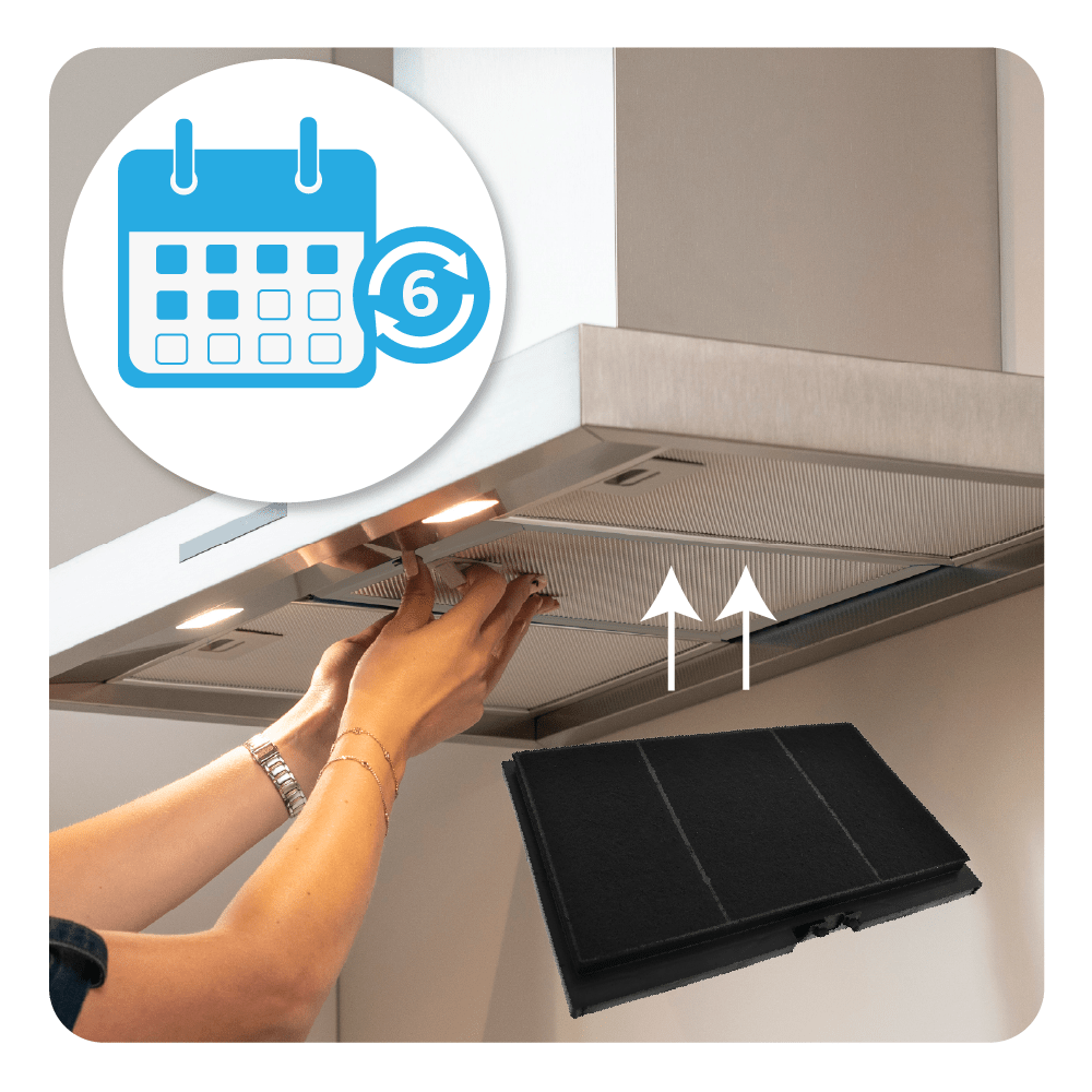 Filtro a carboni attivi compatibile con Viva VVA61F250... / VVA61F251... / VVA61F350...