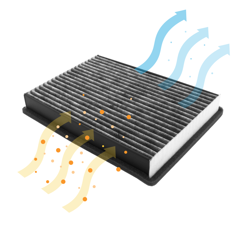 Filtro a carboni attivi compatibile con Miele Active AirClean DKF 36-P