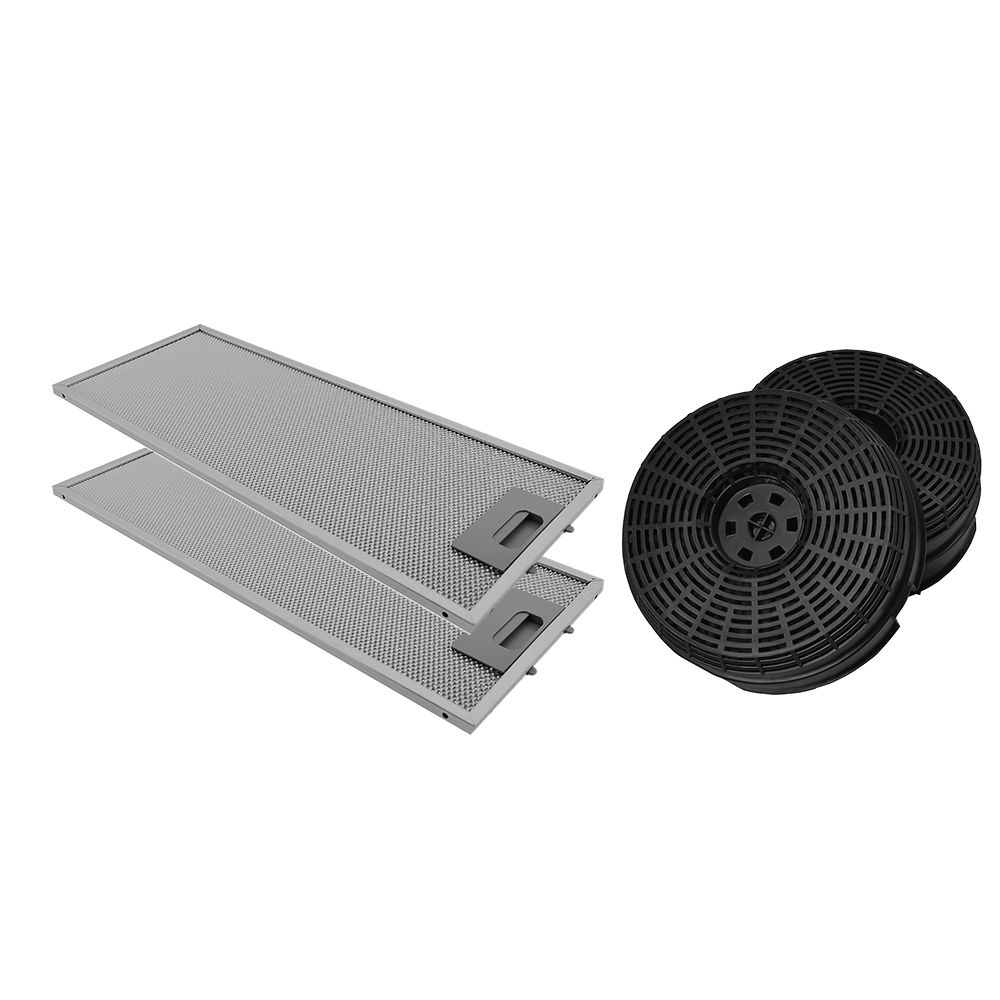 Filtro a carboni attivi (2 pz.) + Filtro metallico (2 pz.) compatibile con Bosch DFT63AC50