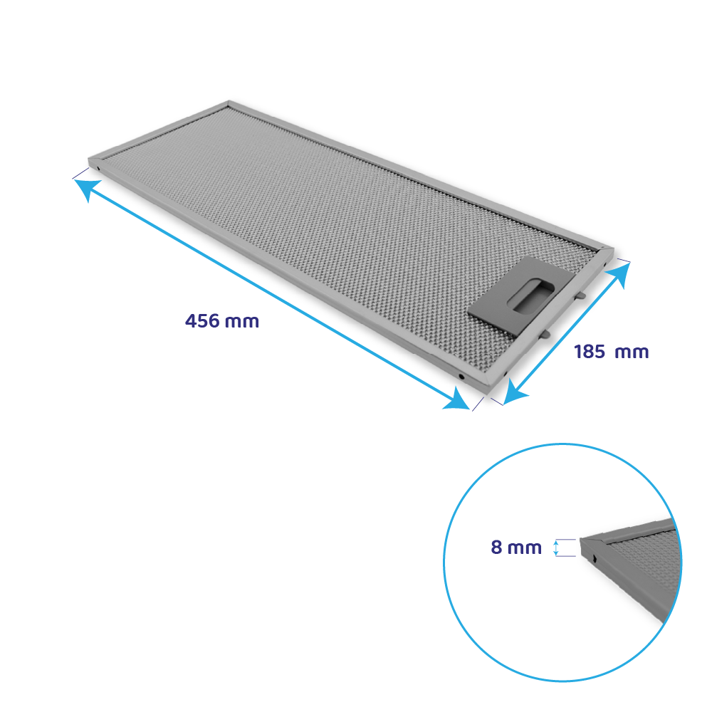 Filtro a carboni attivi (2 pz.) + Filtro metallico (2 pz.) compatibile con Bosch DFT63AC50