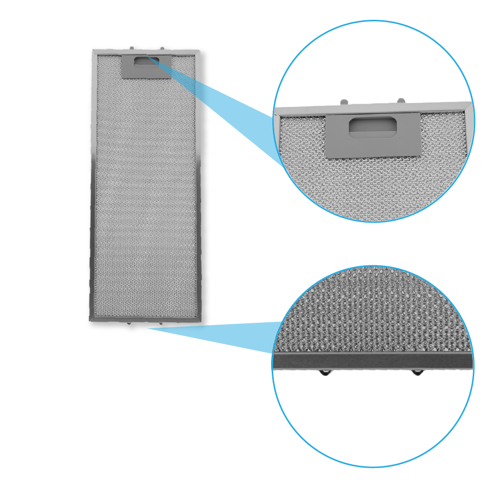 Filtro a carboni attivi (2 pz.) + Filtro metallico (2 pz.) compatibile con Bosch DFT63AC50