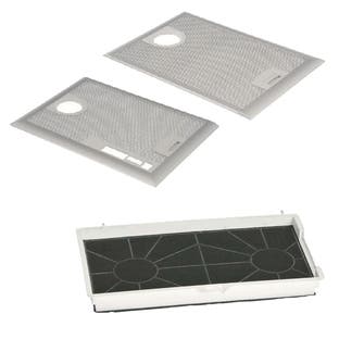 Kit filtro a carboni attivi (1 pz.) et filtro metallico (2 pz.) compatibile con Bosch DHL555B…