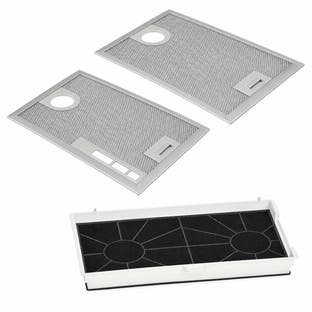 Kit Filtro a carboni attivi (1 pz.) e Filtro metallico (2 pz.) compatibile con Bosch DHL555B…