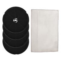 Filtro ai carboni attivi (4 pz.) + Filtro metallico (1 pz.) compatibili con Cooke & Lewis VHB60/VHW60