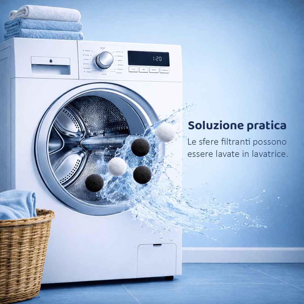 Aqualoon Sfere filtranti per piscina Duo (700g = 25kg di sabbia) | Bianco: ultrafiltrazione, Nero: anti-odori