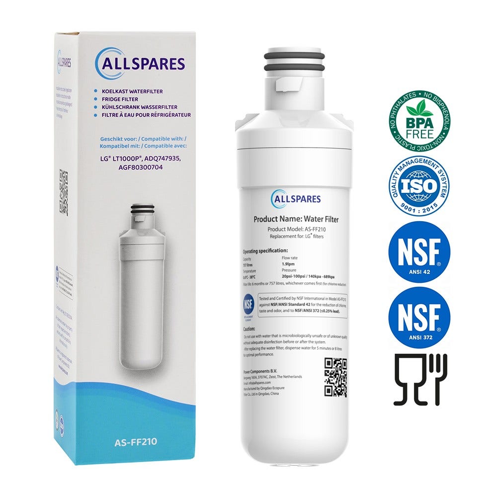 Filtro acqua frigorifero compatibile con LG LT1000P / AGF80300704 / ADQ74793501