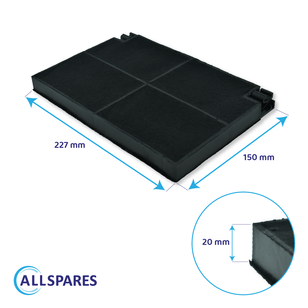 Filtro a carboni attivi (2 pz.) compatibile con Alno MCFE16 / 9029800621