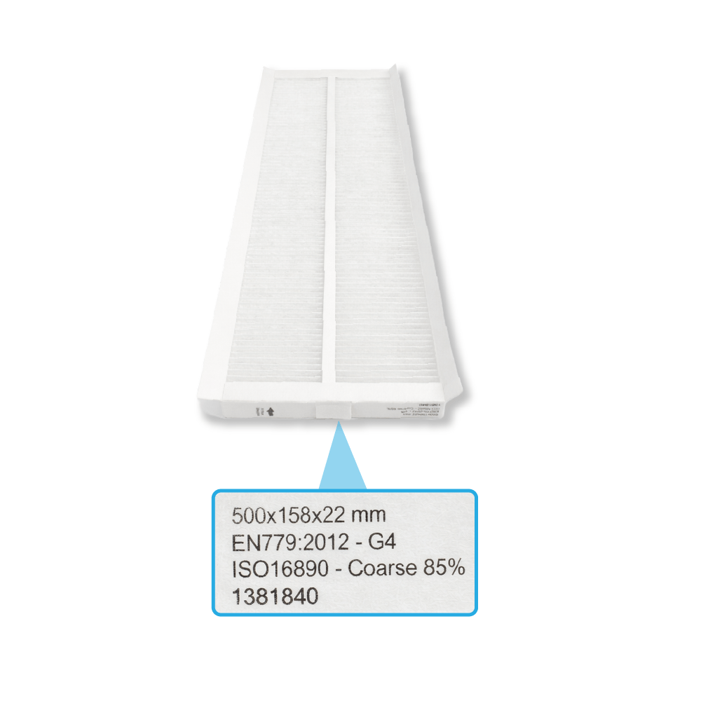 Filtro G4 (2pz.) compatibile con Zehnder ComfoAir Q350 / Q450 / Q600