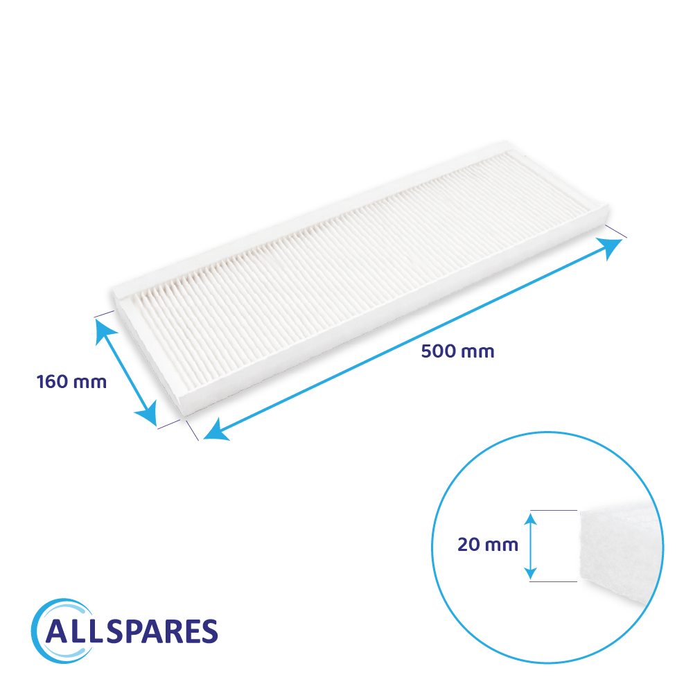 Filtro F7/G4 (2 pz.) compatibile con Zehnder ComfoAir Q350 / Q450 / Q600