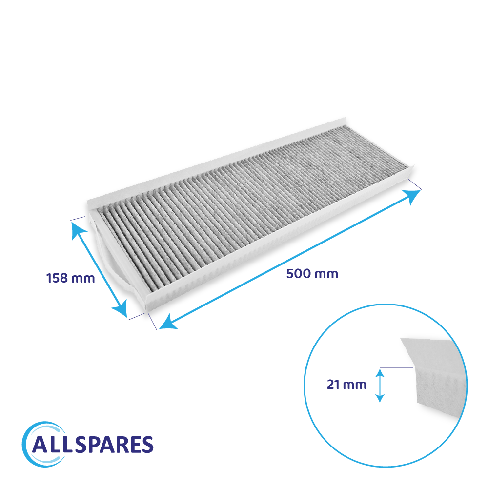 Filtro G4 con filtro a carboni attivi compatibile con Zehnder ComfoAir Q350/450/600