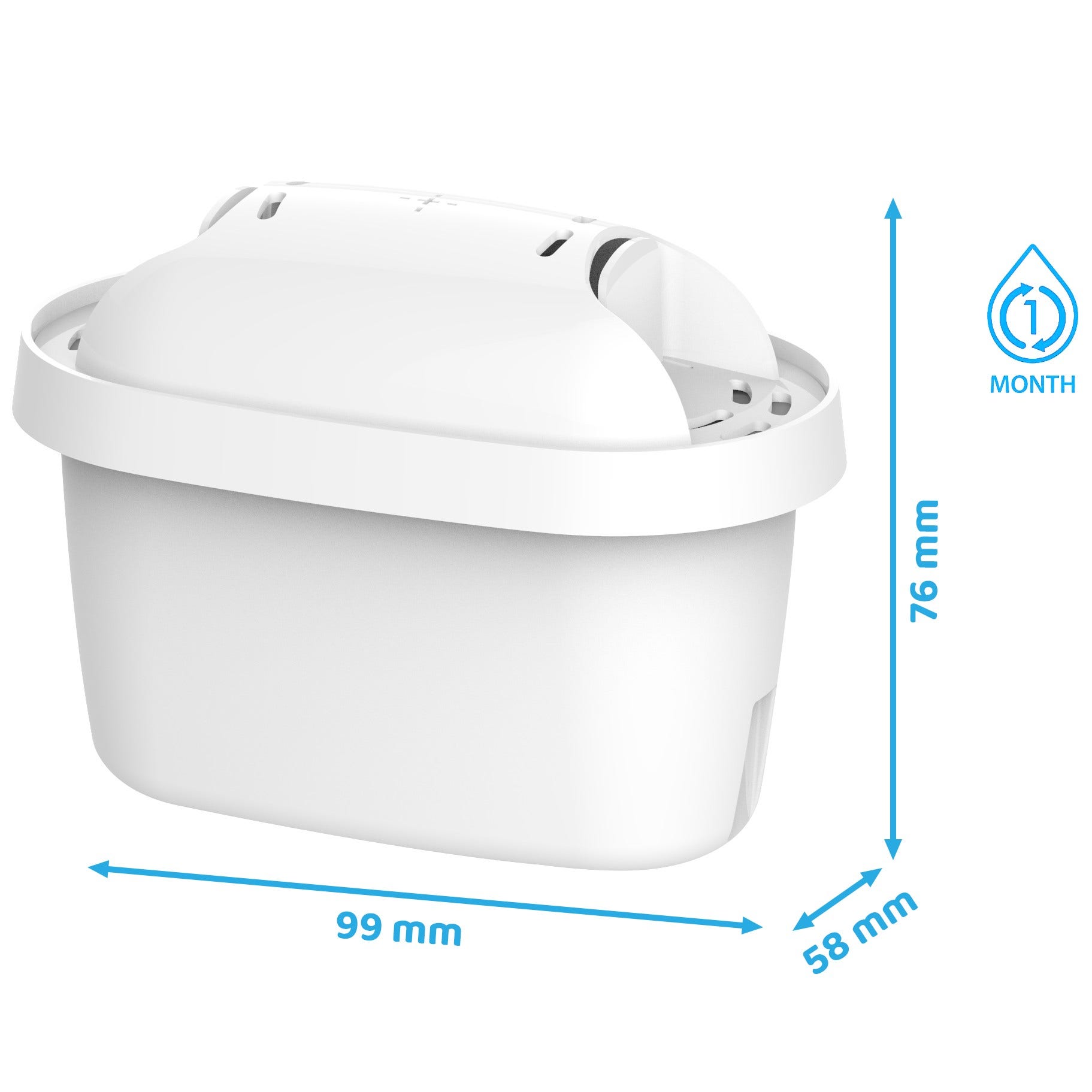 BRITA Caraffa filtrante 2.4L Marella + 6 filtri per acqua compatibili con BRITA MAXTRA+ (filtra PFAS)
