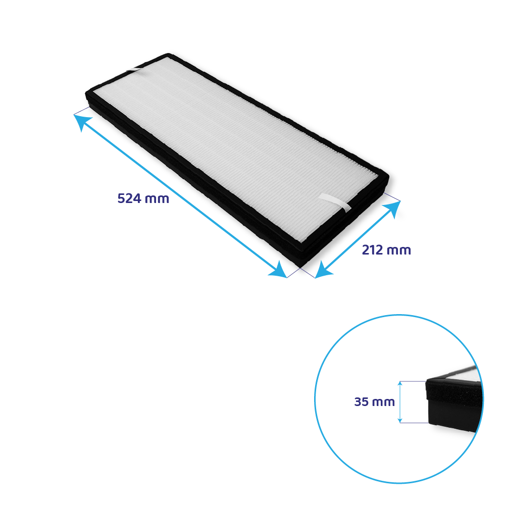 Kit filtri (2 pz.) compatibile con Rowenta XD6077 (Allergy) et XD6066 (Carboni)
