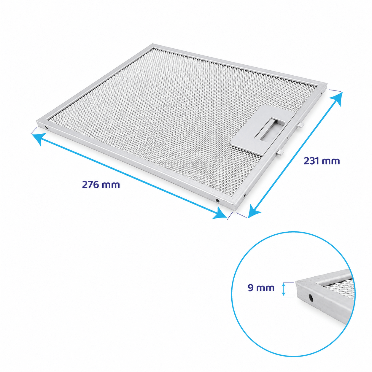 Filtro metallico antigrasso 276x231mm compatibile con Juno 4055101671