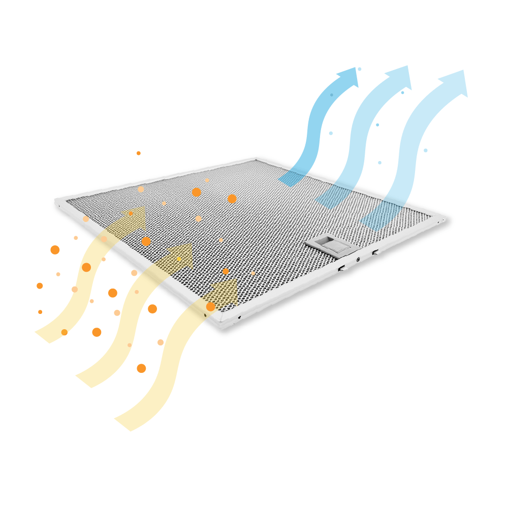 Filtro metallico antigrasso 320x330mm compatibile con Siemens 362381 / 00362381