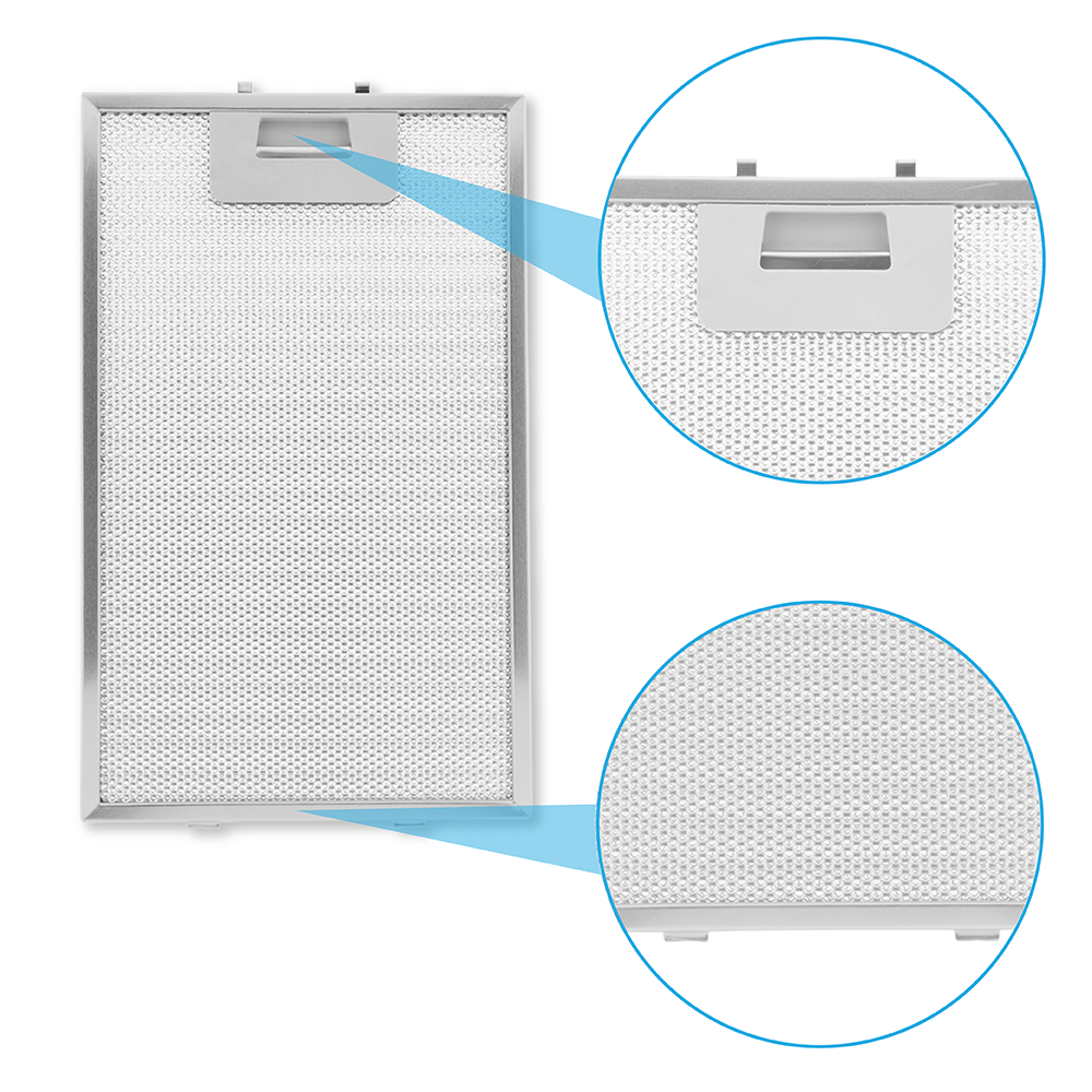 Filtro metallico antigrasso 325x197mm compatibile con Husqvarna QFC60350X