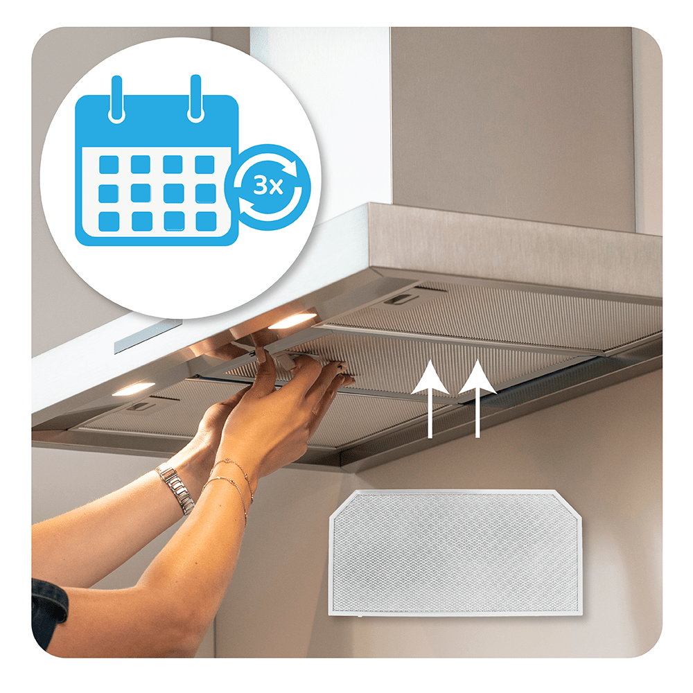 Filtro metallico antigrasso 249x510mm compatibile con Neff 285348 / 00285348 (posteriore)