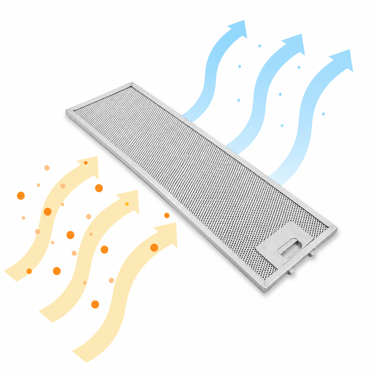 Filtro metallico antigrasso 532x176mm compatibile con GF023B / 481248058305