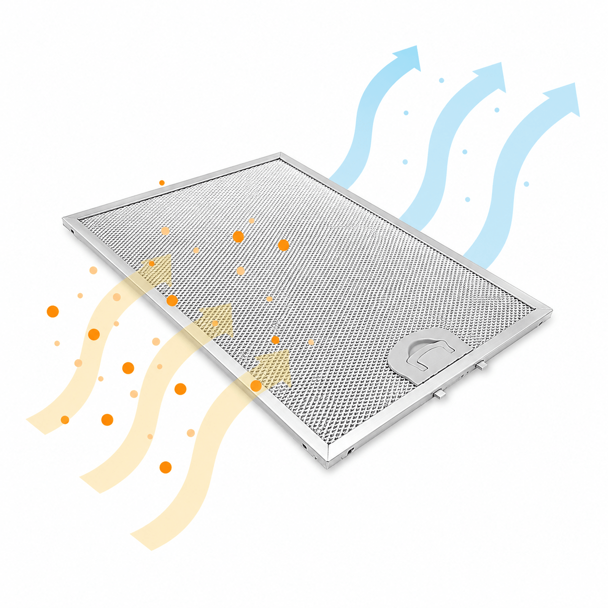 Filtro metallico antigrasso 352x284mm compatibile con Rosières 49016227