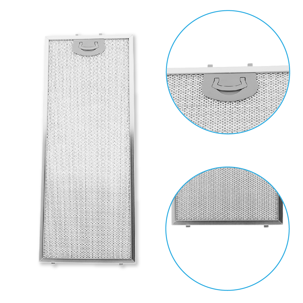 Filtro metallico antigrasso 482x192mm compatibile con Blaupunkt 5DA36450...