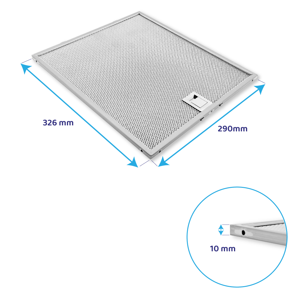 Kit filtro a carboni attivi (4 pz.) + Filtro metallico antigrasso (2 pz.) compatibili con Falmec Quasar