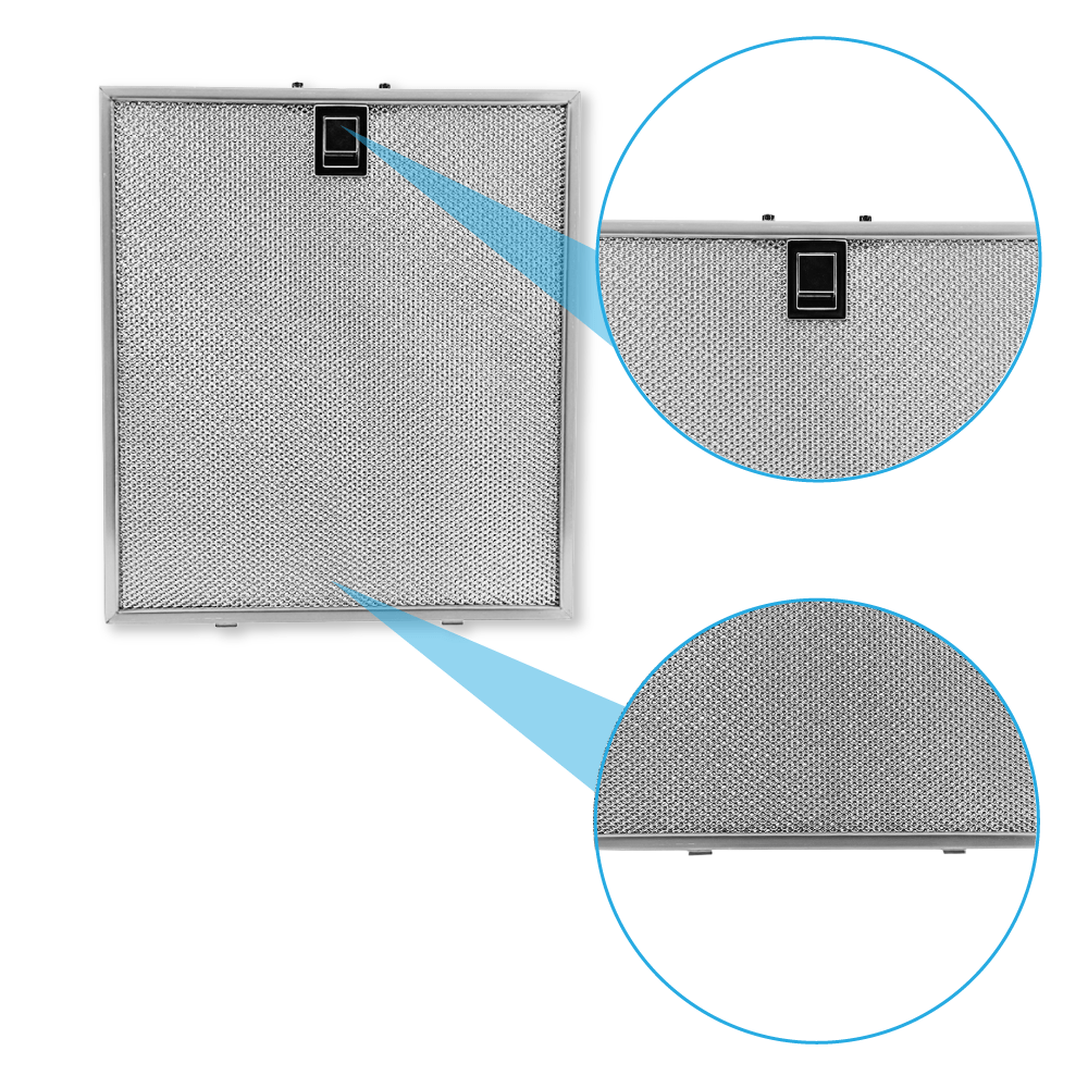 Kit filtro a carboni attivi (4 pz.) + Filtro metallico antigrasso (2 pz.) compatibili con Falmec Quasar