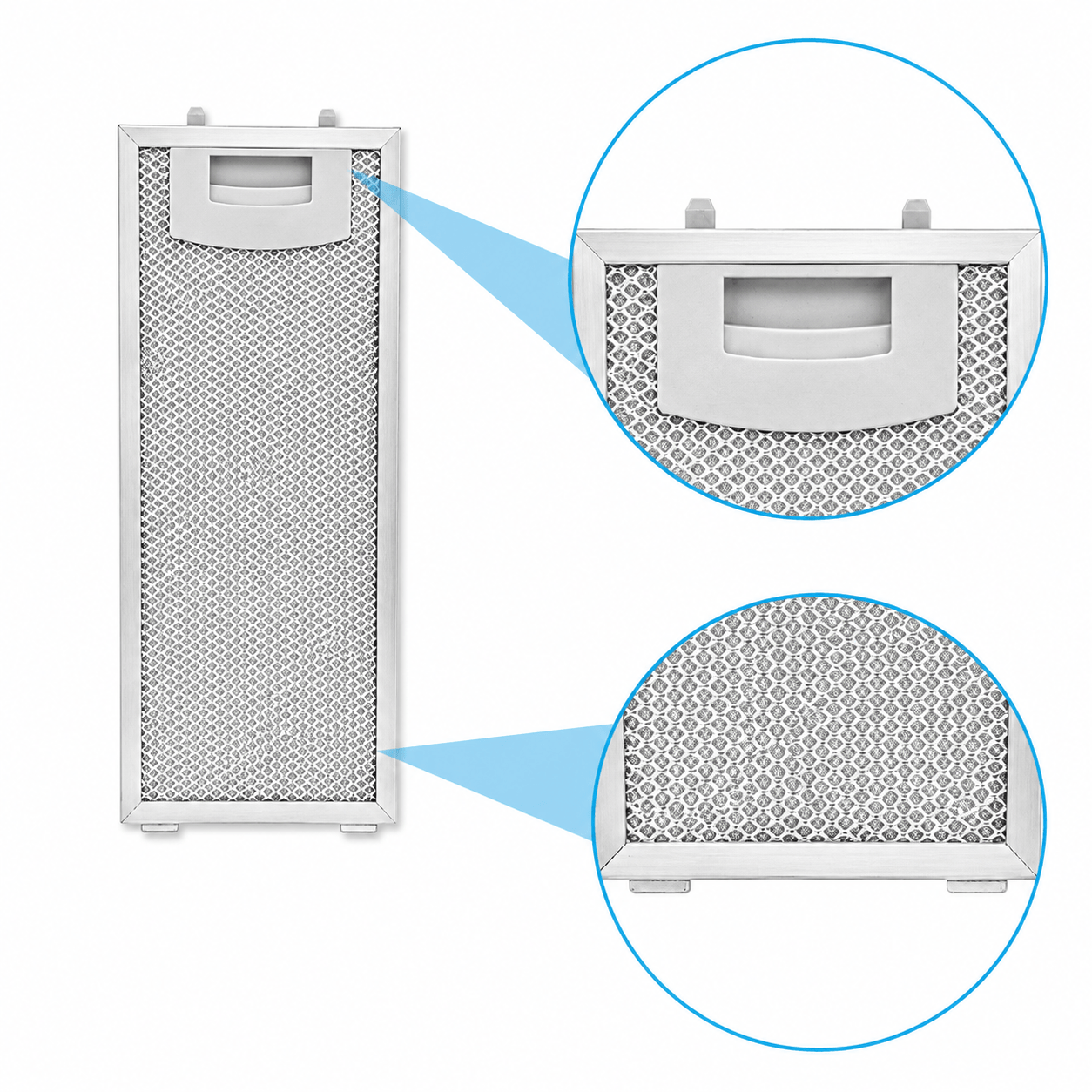 Filtro metallico antigrasso 250x110mm compatibile con Bosch 11022470