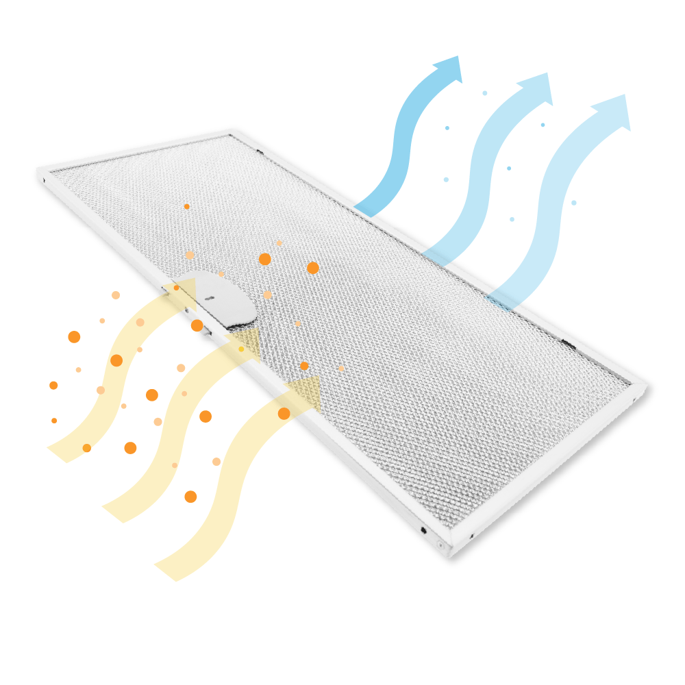 Filtro metallico antigrasso 480x220mm compatibile con AIRONE VIVALDI