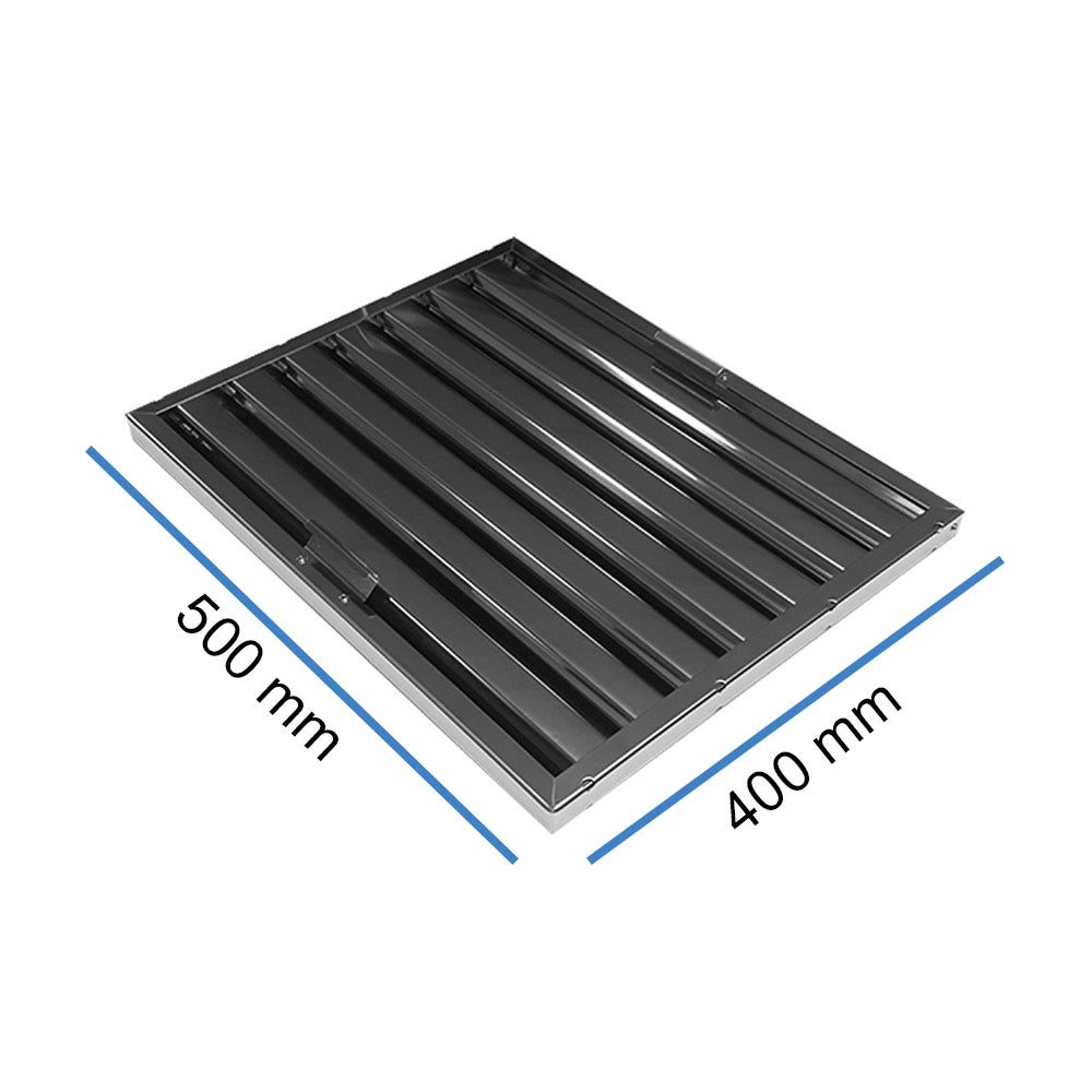 Filtro a labirinto in acciaio inox 500×400×25 mm Tipo B con maniglie – antigrasso a lamelle per cappa aspirante professionale