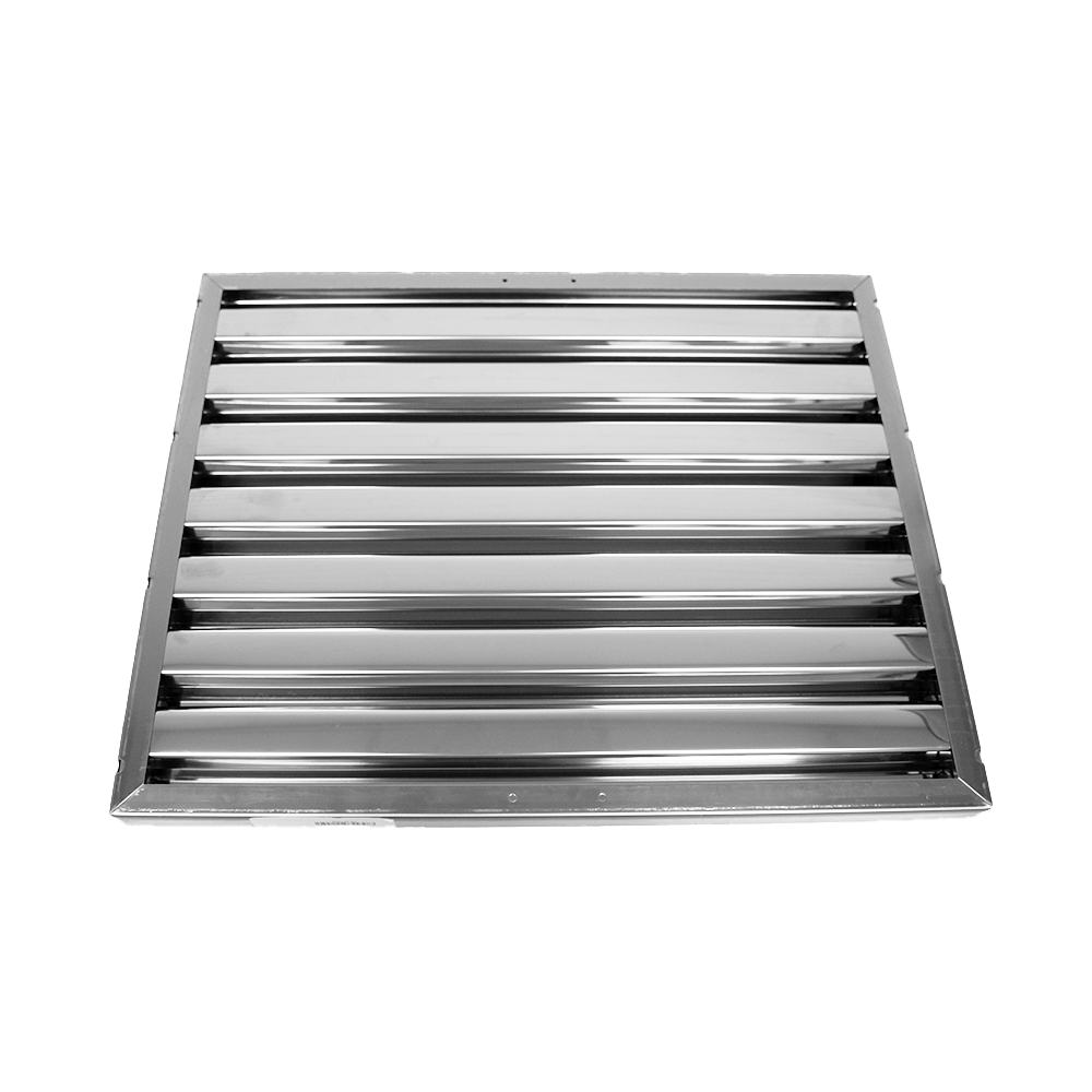 Filtro a labirinto in acciaio inox 500×400×25 mm Tipo B – antigrasso a lamelle per cappa aspirante professionale