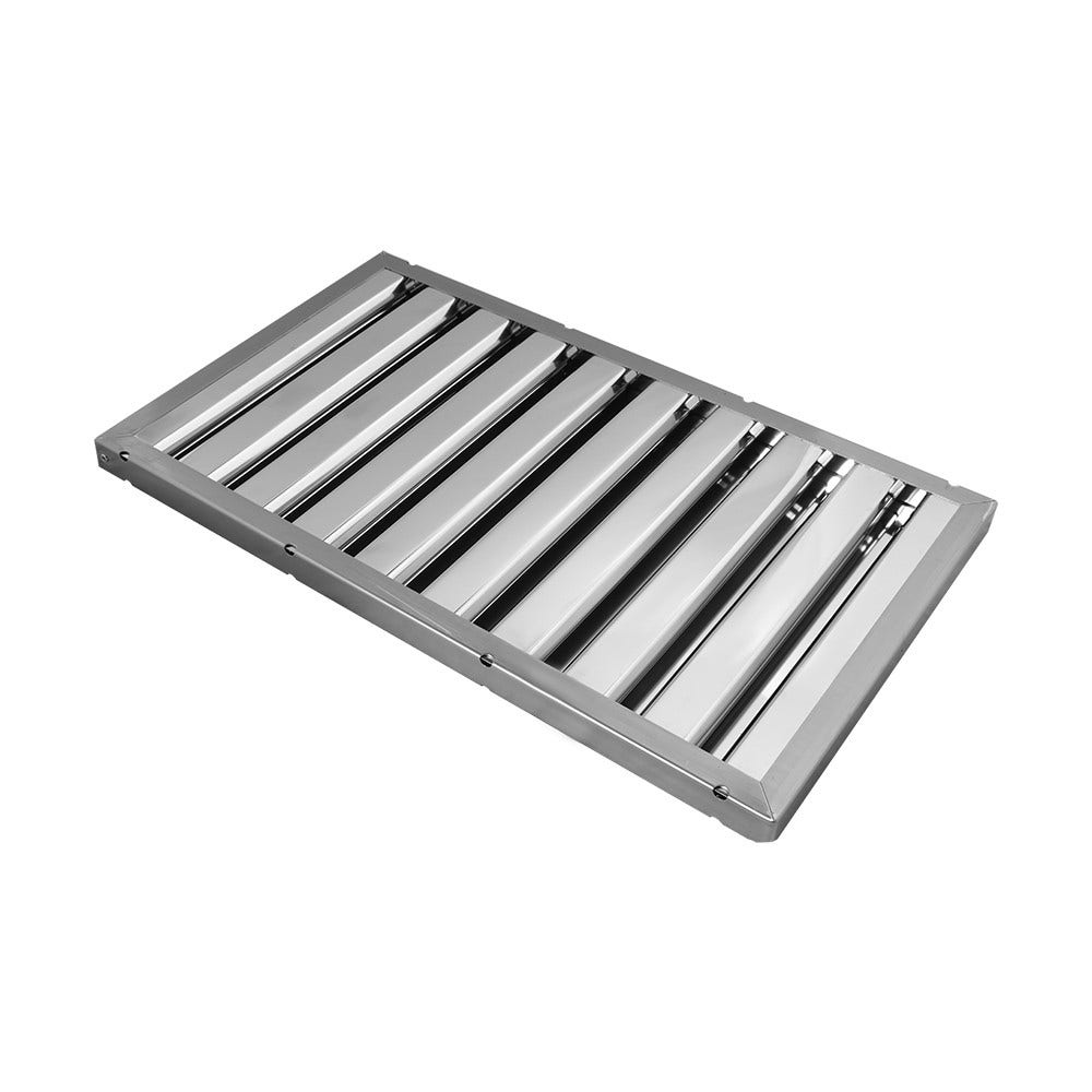 Filtro a labirinto in acciaio inox 300×500×25 mm – anti‑grasso a lamelle per cappa aspirante professionale
