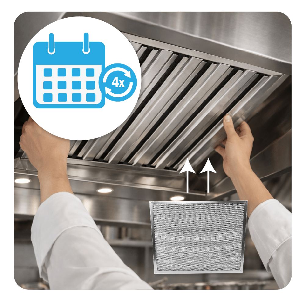Filtro a rete in acciaio inox 500x400x25mm per cappa aspirante professionale