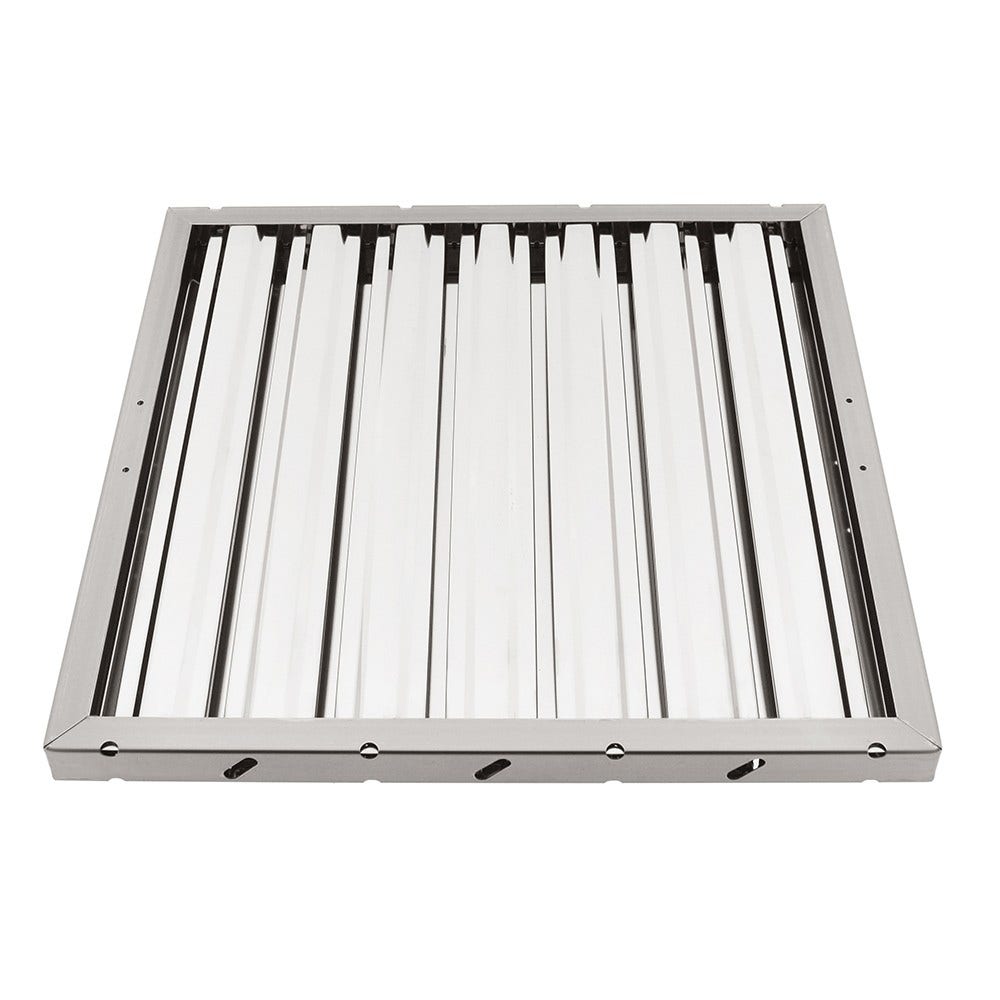 Filtro a labirinto in acciaio inox 400×400×25mm Tipo A – anti-grasso a lamelle per cappa aspirante professionale