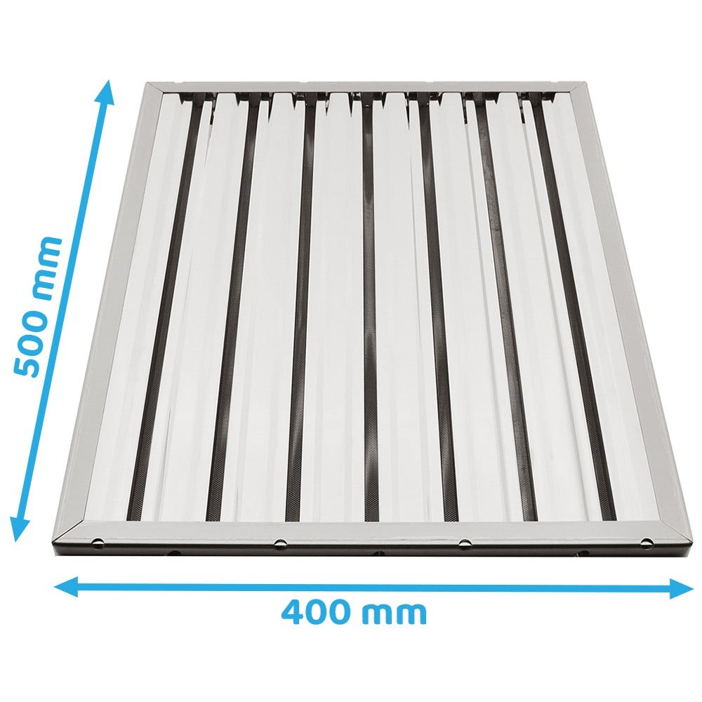Filtro a labirinto in acciaio inox 500×400×25mm Tipo A – anti-grasso a lamelle per cappa aspirante professionale